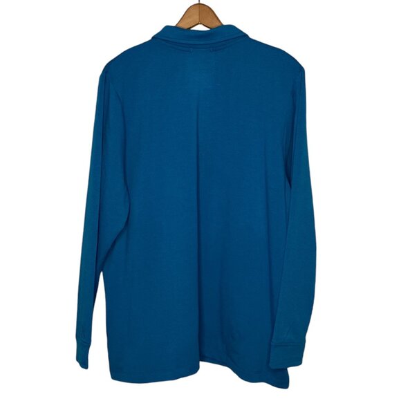 Cuddl Duds Women's XL Blue Collared Comfortwear Button Front Cardigan Sweater - Picture 2 of 4